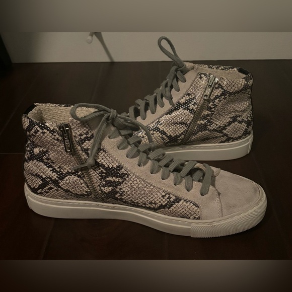 P448 | Star High Top Sneaker in Silver Python Sz 39/9 - Picture 4 of 7